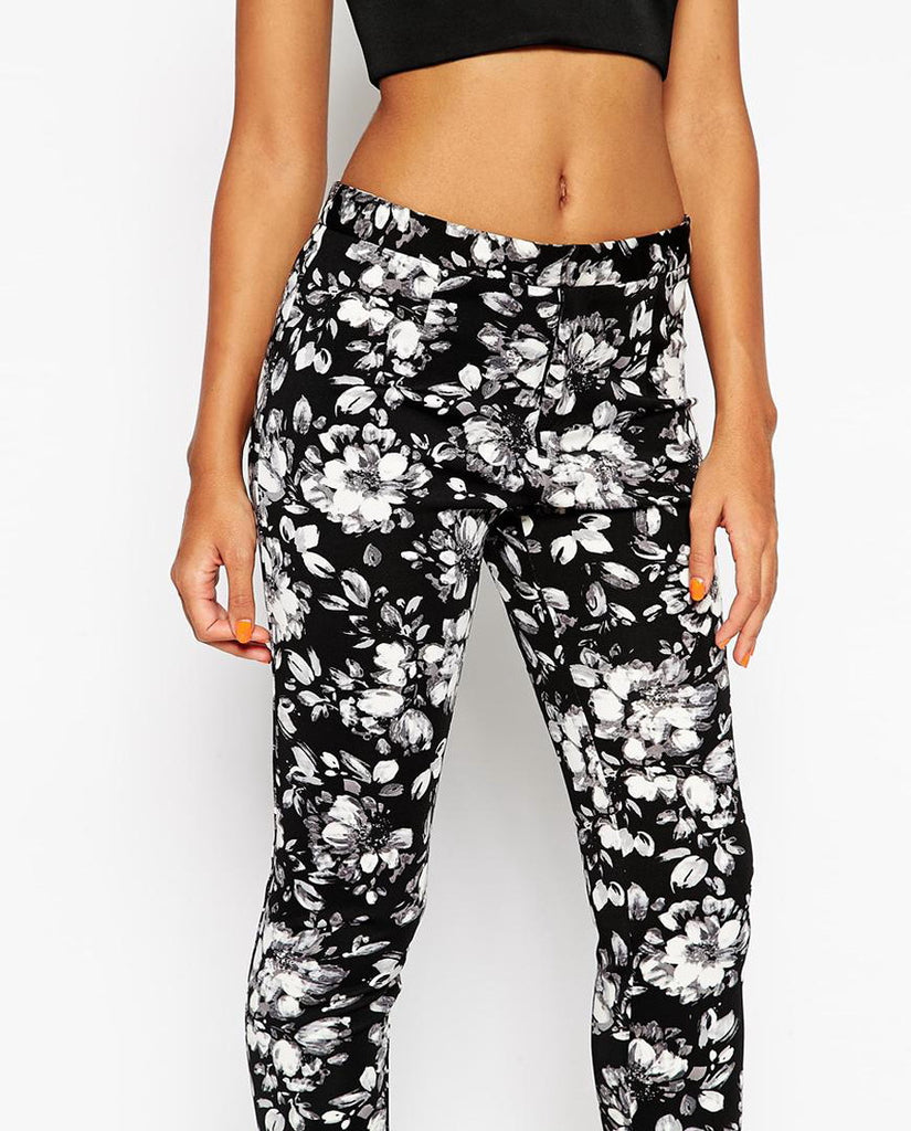 Dark Floral Trouser