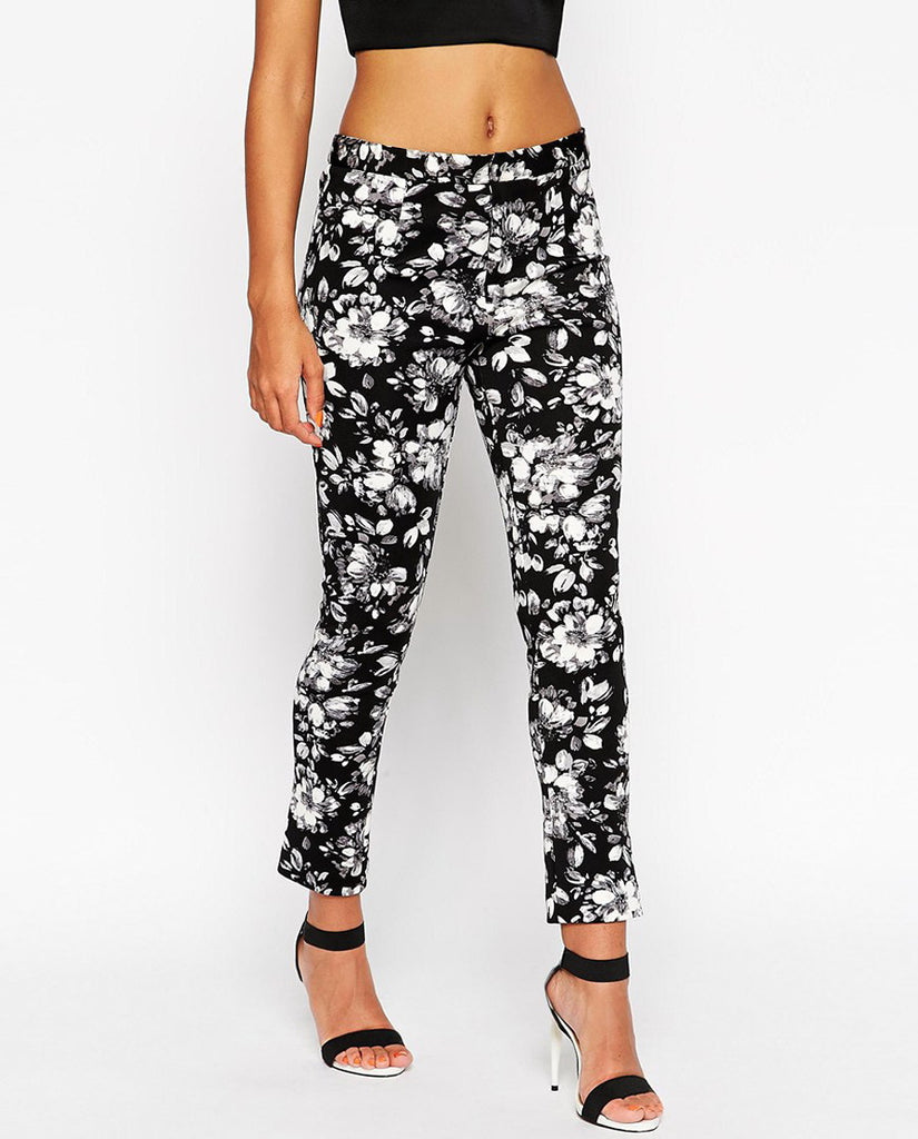 Dark Floral Trouser